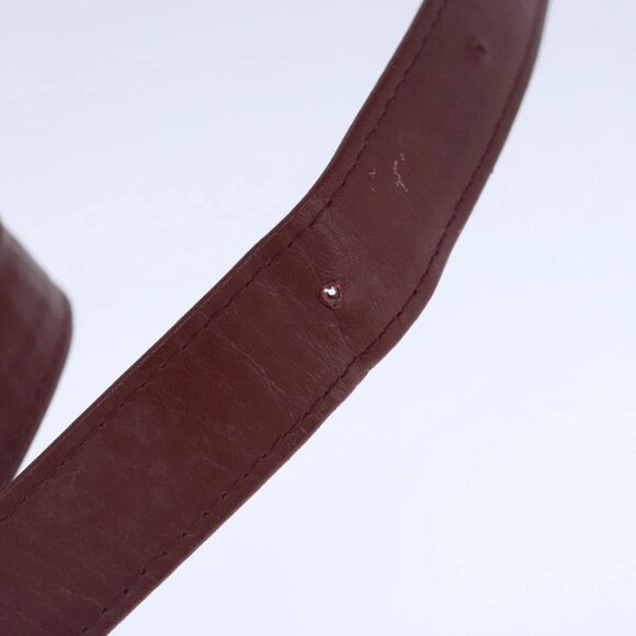 CARTIER Must Line Shoulder Bag Leather Bordeaux Gold Auth mr733 - Picture 9 of 16